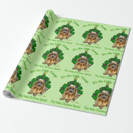 Papel De Presente Norwich Terrier Natal