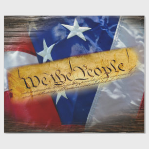 Papel De Presente Nós, A Bandeira Americana Da Pessoas