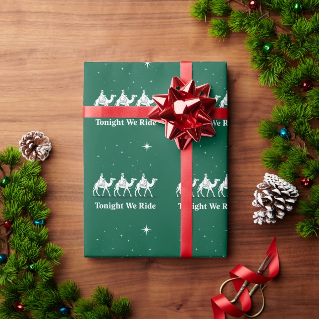 Papel De Presente Nós Cavalgamos Hoje à Noite Natal Fé Cristã Xmas (Presente de Natal)