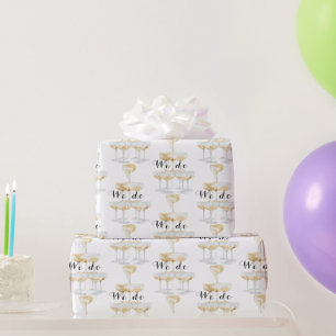 Papel De Presente Nós fazemos Torre de Champanhe Preta e Dourada par