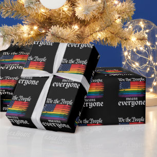 Papel De Presente Nós, o Povo, Significa Todos Bandeira EUA LGBTQ