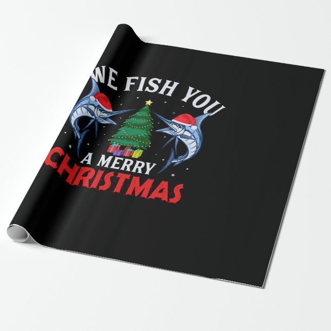 Papel De Presente nós pescamos uma pesca de natal alegre (Desenrolado)
