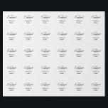 Papel De Presente Nós somos um casal engajado nome romântico simples<br><div class="desc">desenho</div>