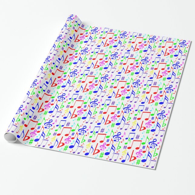 Papel De Presente nota arco-íris (Desenrolado)