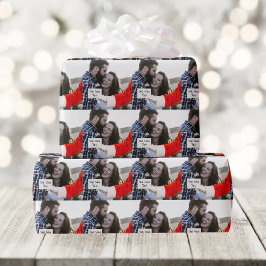 Papel De Presente Nota do Papai Noel na Foto Personalizada de Sobrep