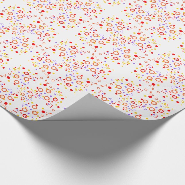 Papel De Presente Notas de música coloridas (Ponta)