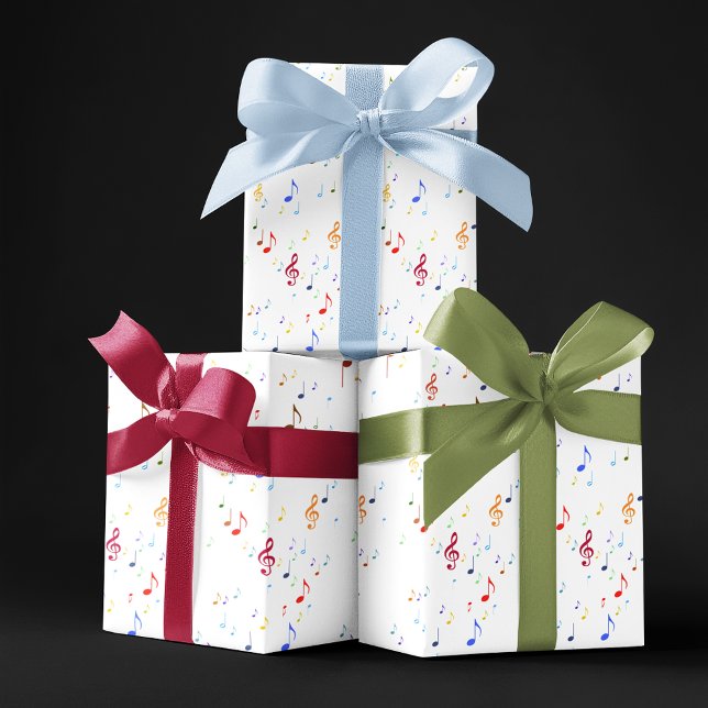 Papel De Presente notas musicais coloridas (Criador carregado)