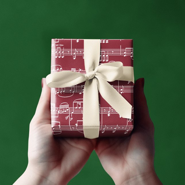 Papel De Presente notas musicais feriados felizes (Criador carregado)