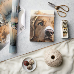 Papel De Presente Nova Escócia Duck Tolling Retriever, Arte