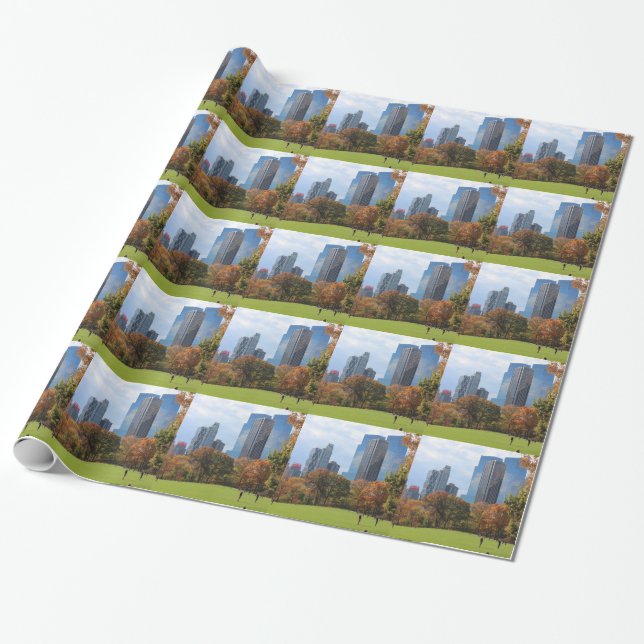 Papel De Presente Nova Iorque Manhattan skyline panorama exibido par (Desenrolado)