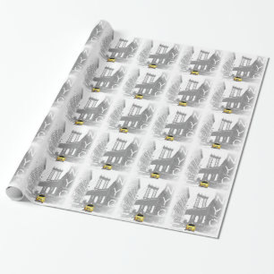 Papel De Presente Nova Iorque Nyc Yellow Taxi Pop Art