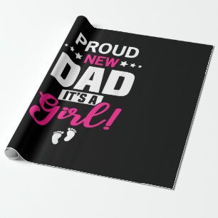 Papel De Presente Novo papai Orgulhoso É Uma Garota