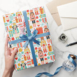 Papel De Presente Noz-cracker Colorful Modern Christmas Pattern<br><div class="desc">O quebra-cabeça Colorido Padrão de Natal Moderno Molhado de Papel Presente apresenta um padrão colorido de salgadinhos,  tambores,  Enfeites de natal e flocos de neve. Criado pelo Evco Studio www.zazzle.com/store/evcostudio</div>