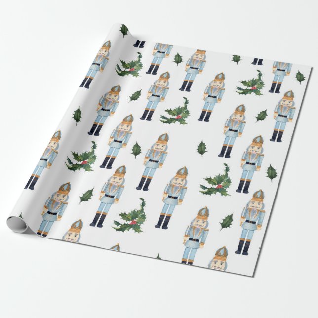 Papel De Presente Noz-cracker de Natal bonito (Desenrolado)