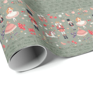 Papel De Presente Noz-cracker Suite Feliz De Açúcar De Natal