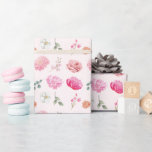 Papel De Presente Noz Floral De Aquarela Em Chá de panela De Bloom<br><div class="desc">Papel de embrulho cor-de-água para chás de panela cor-de-rosa esfarelado e cor-de-rosa para a sua festa de chá de panela. Design apresenta uma bela flor em tons de rosa, laranja e branco. Personalize este chá de panela floral adicionando seus próprios detalhes de evento. Este chá de panela floral de aquarela...</div>