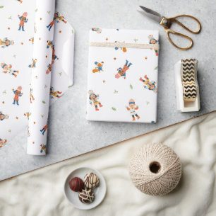 Papel De Presente Nozes de Natal