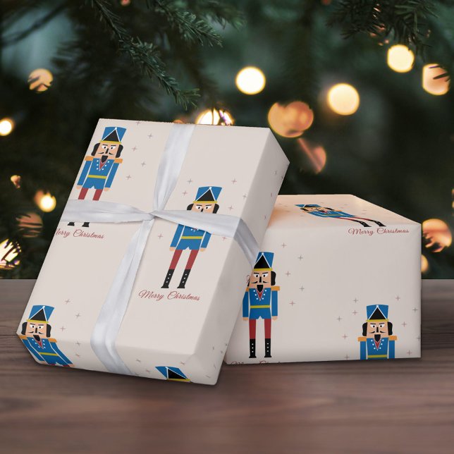 Papel De Presente Nozes de Natal (Nutcracker Christmas Wrapping Paper)