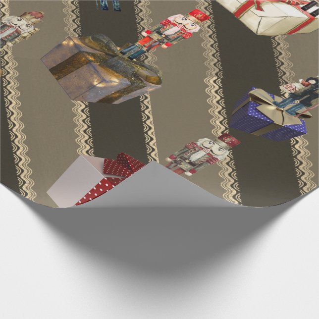 Papel De Presente Nozes malucos em pé em presentes castanhos (Ponta)