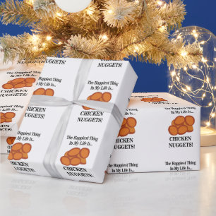 Papel De Presente Nugget de Frango Fast Food Engraçado Nugget de Fra