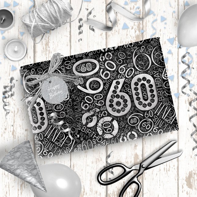 Papel De Presente Número de Aniversário Cloud 60 D ID270 (Criador carregado)