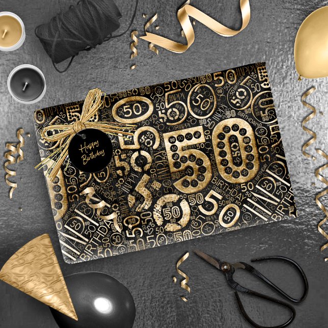 Papel De Presente Número de Aniversário Cloud Cinquenta C ID270 (Criador carregado)