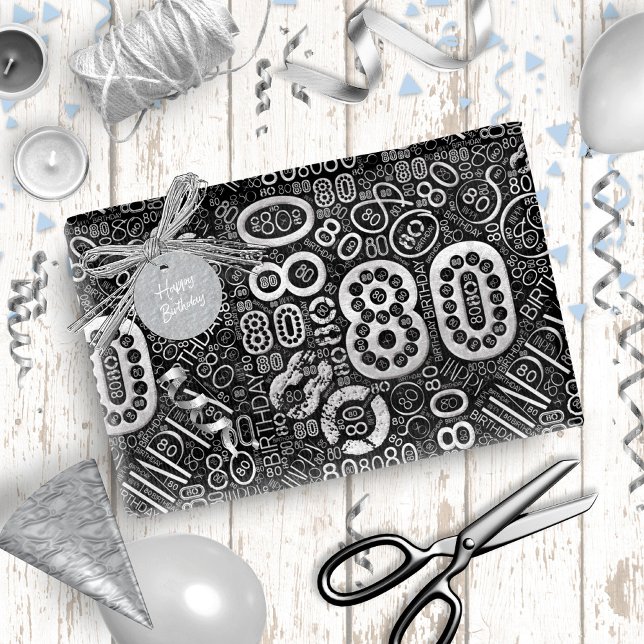 Papel De Presente Número de Aniversário Cloud do Word Oitenta D ID27 (Criador carregado)