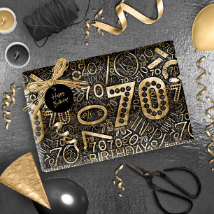 Papel De Presente Número de Aniversário Cloud Palavra Setenta C ID27