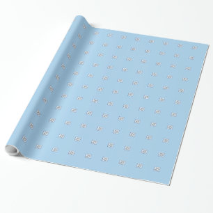 Papel De Presente Número Prateado do Aniversário do 25 em Azul