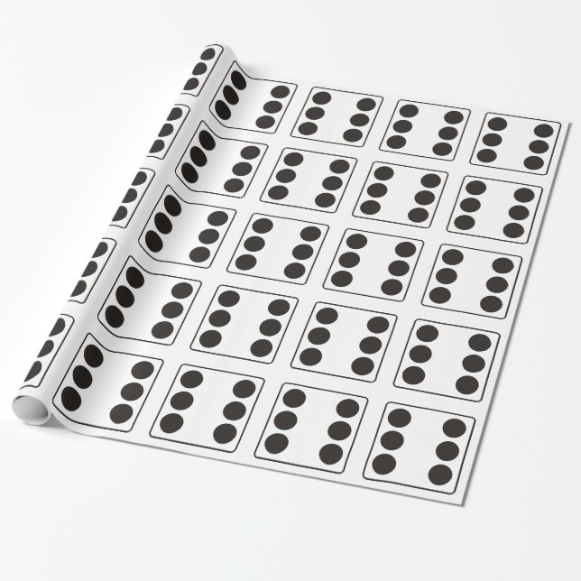 Papel De Presente Números DICE de tubarões 6 + seu backgr. (Desenrolado)