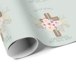 Papel De Presente NUN - Portaria ou Aniversário - Cruz Floral