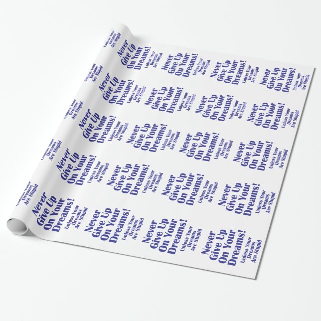 Papel De Presente Nunca Desistir (Desenrolado)
