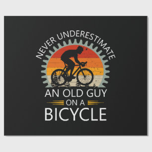 Papel De Presente Nunca Subestime um Velho Cara numa Bicicleta