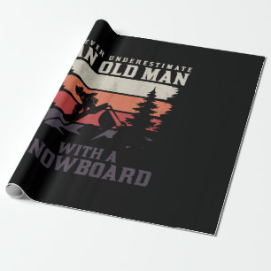Papel De Presente nunca subestime um velho com um snowboard