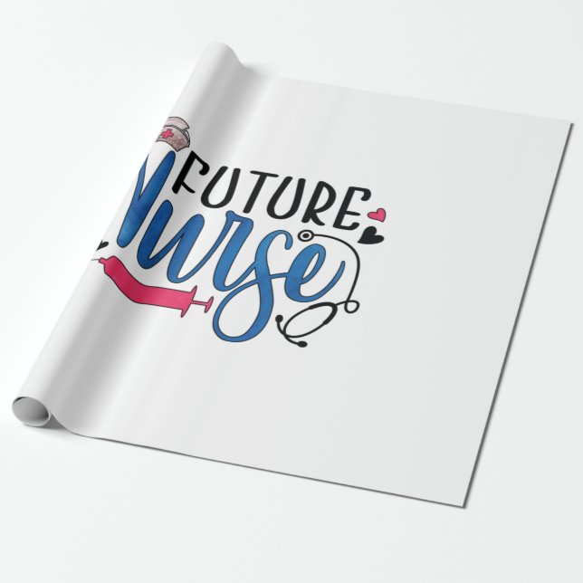 Papel De Presente Nurse Gift | Future Nurse (Desenrolado)