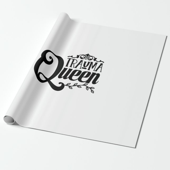 Papel De Presente Nurse Gift Trauma Queen (Desenrolado)
