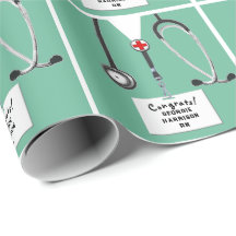 Nurse Graduation Gift Wrapping Paper