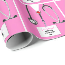 Nurse Graduation Gift Wrapping Paper