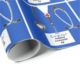 Papel De Presente Nurse Graduation Gift Wrapping Paper