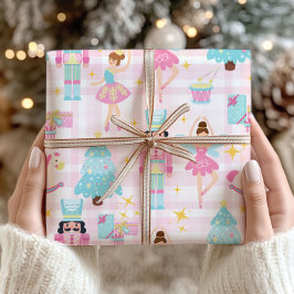 Papel De Presente Nutcracker Ballet Christmas Pastel Wrapping Paper