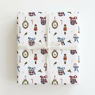 Papel De Presente Nutcracker & Enfeites Natalinos Tradicionais