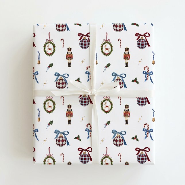 Papel De Presente Nutcracker & Enfeites Natalinos Tradicionais  (Criador carregado)