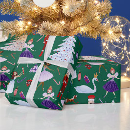 Papel De Presente Nutcracker Swan King, Ballerina Dançarinos Soldado