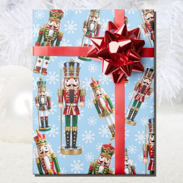 Papel De Presente Nutcracker Toss on Snow Christmas Roll of (Criador carregado)