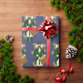 Papel De Presente 🎁 Nutcracker Wrapping Paper Navy Blue & Gold 🎁