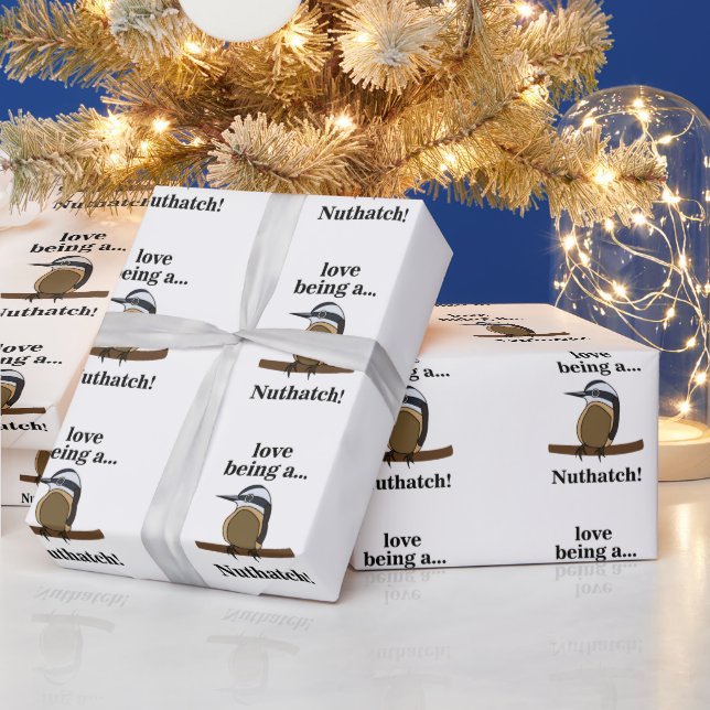 Papel De Presente Nuthatch Bird Backyard Birder Birdwatcher (Feriados)