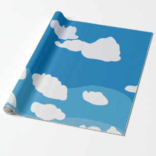 Papel De Presente Nuvem de Céu Azul