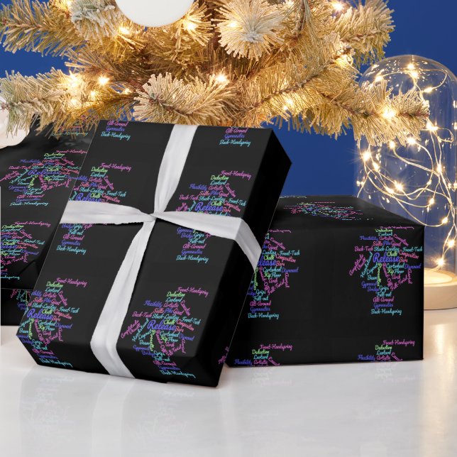 Papel De Presente Nuvem de palavras da Ginástica Artística   (Feriados)
