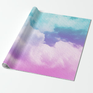Papel De Presente nuvem suave fantástica com cor pastel gradiente e