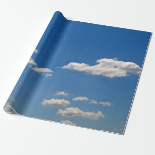Papel De Presente Nuvens brancas no céu azul